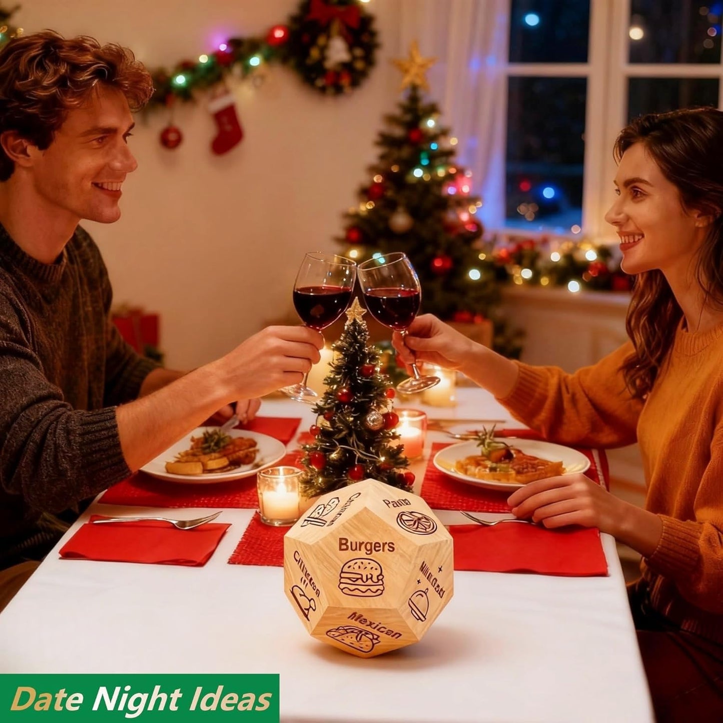 JLBLNHW Valentines Day Food Dice – 12 Dinner Options for Date Night & Couples Gifts