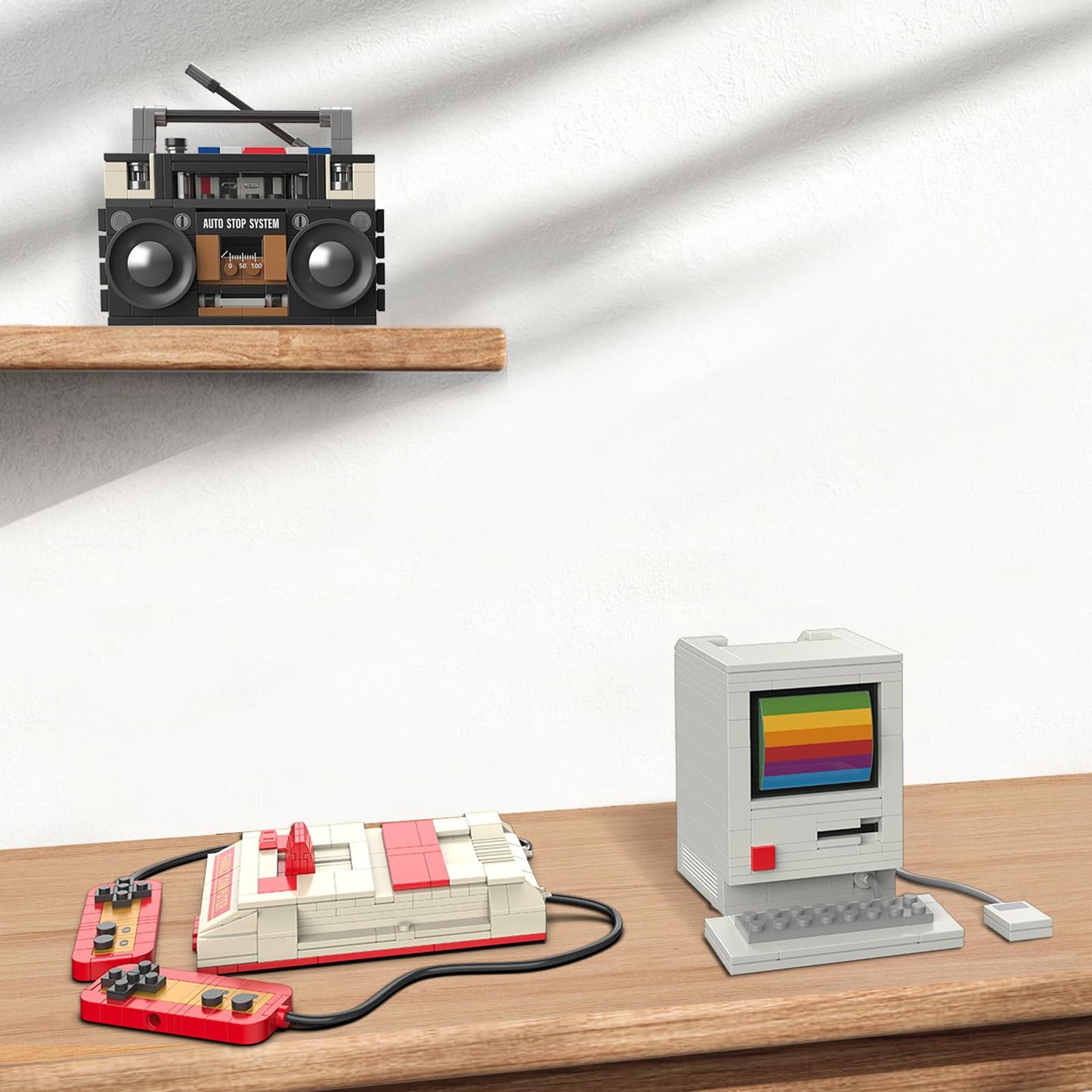 JMBricklayer Vintage Model Building Set 20132 – 552 Pieces: Retro Game Console, Radio & Computer