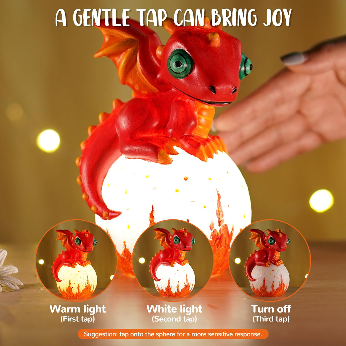 JMMICO Paint Your Own Dragon Lamp Kit – DIY Dragon Night Light for Kids 6-12