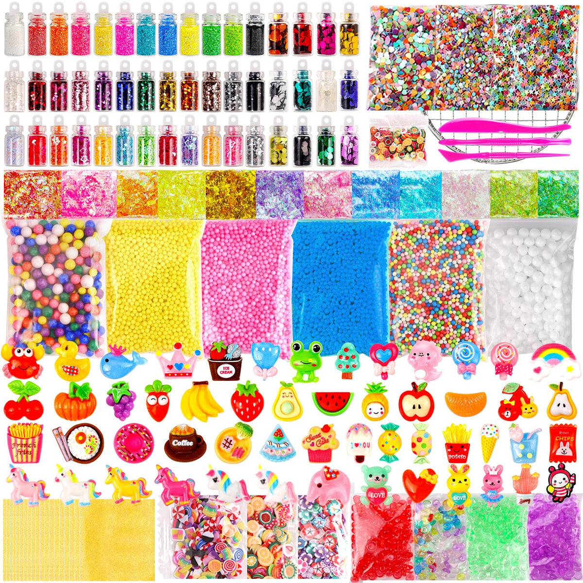JMUQ 175 Pack Slime Making Supplies Kit — Creative Add-Ins & Tools