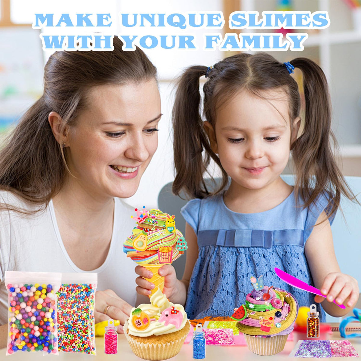 JMUQ 175 Pack Slime Making Supplies Kit — Creative Add-Ins & Tools