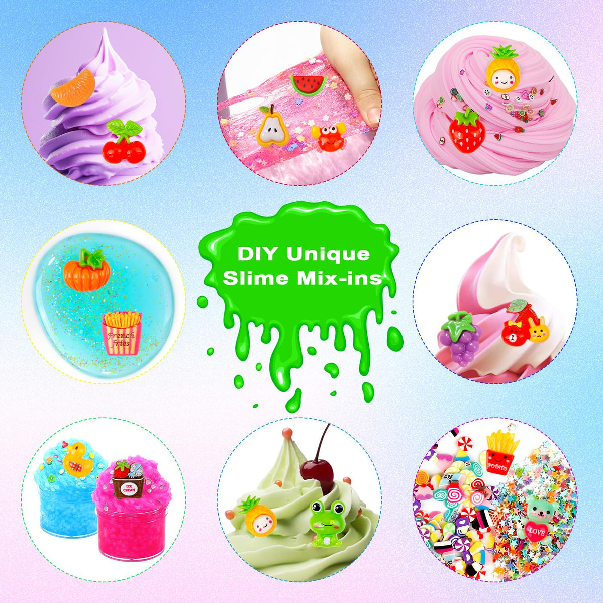 JMUQ 175 Pack Slime Making Supplies Kit — Creative Add-Ins & Tools