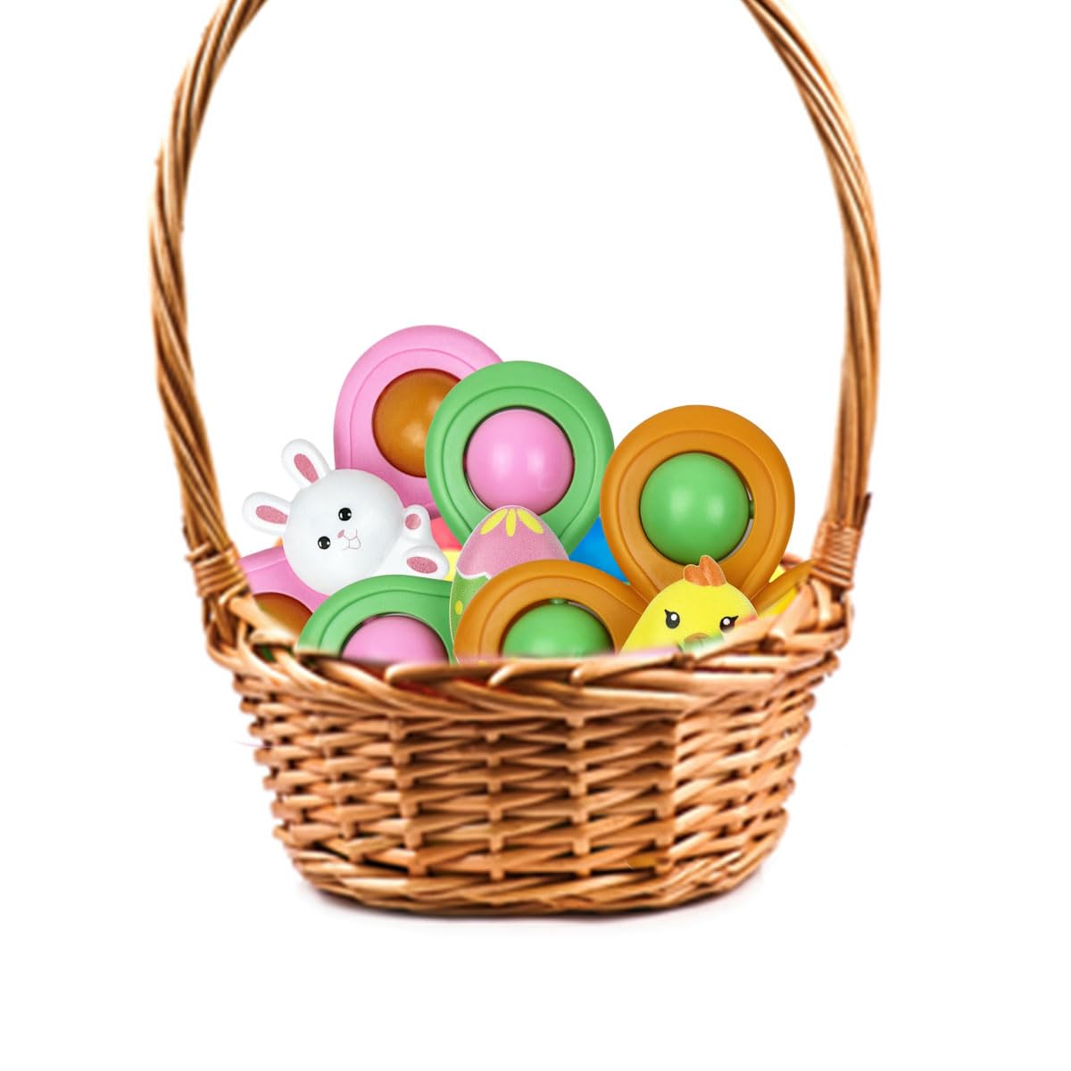JoFAN 3 Pack Easter Suction Cup Spinner Toys for Babies & Kids | Easter Basket Fillers & Party Favors