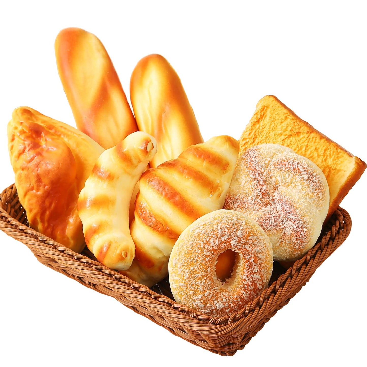Joeabor 8pcs Artificial Bread Set – Realistic Fake Bread for Display & Decor | Faux Food Props