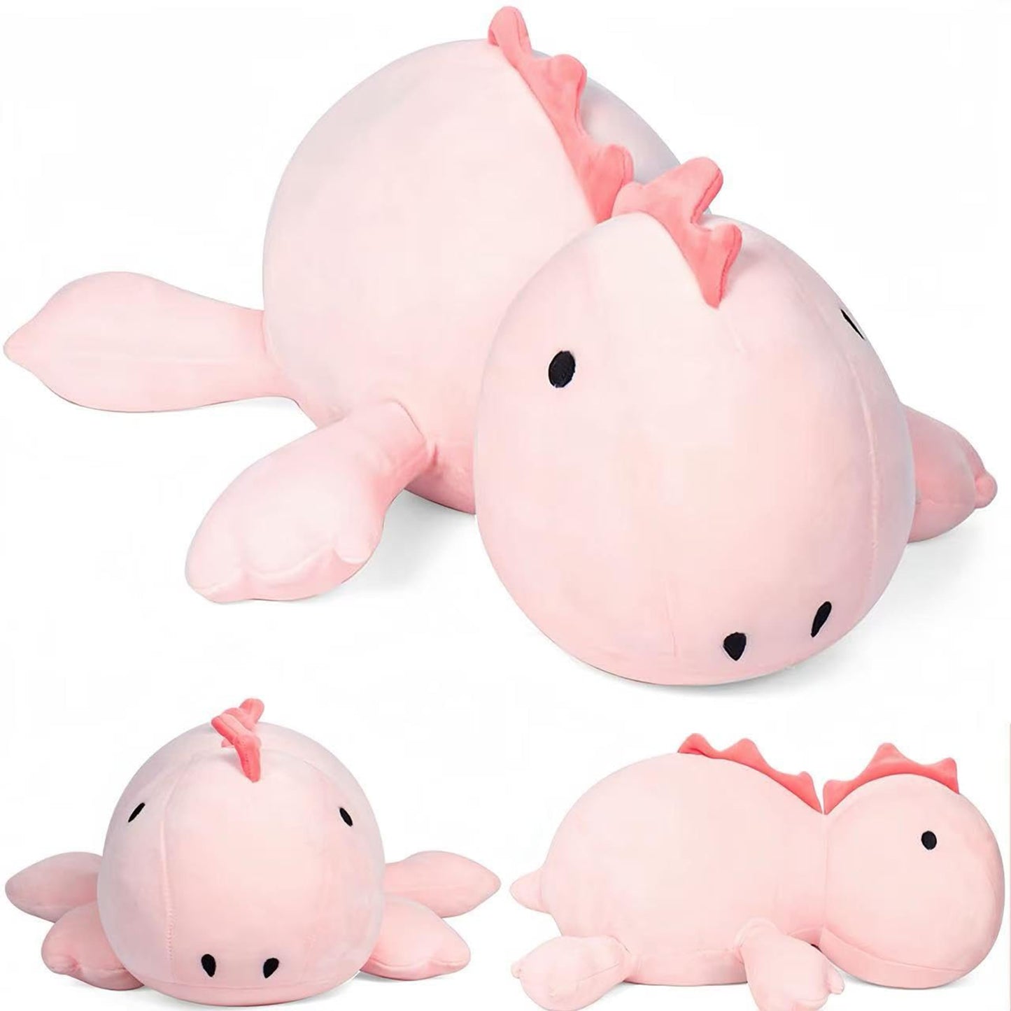 JOD Weighted Dinosaur Plush – 26-Inch Pink Dino Pillow, 5 Lb Huggable Plush for Adults & Kids