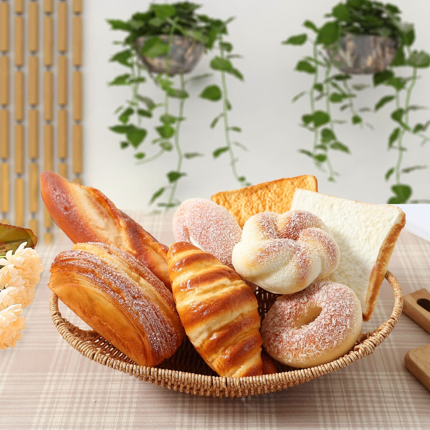 Joeabor 8pcs Artificial Bread Set – Realistic Fake Bread for Display & Decor
