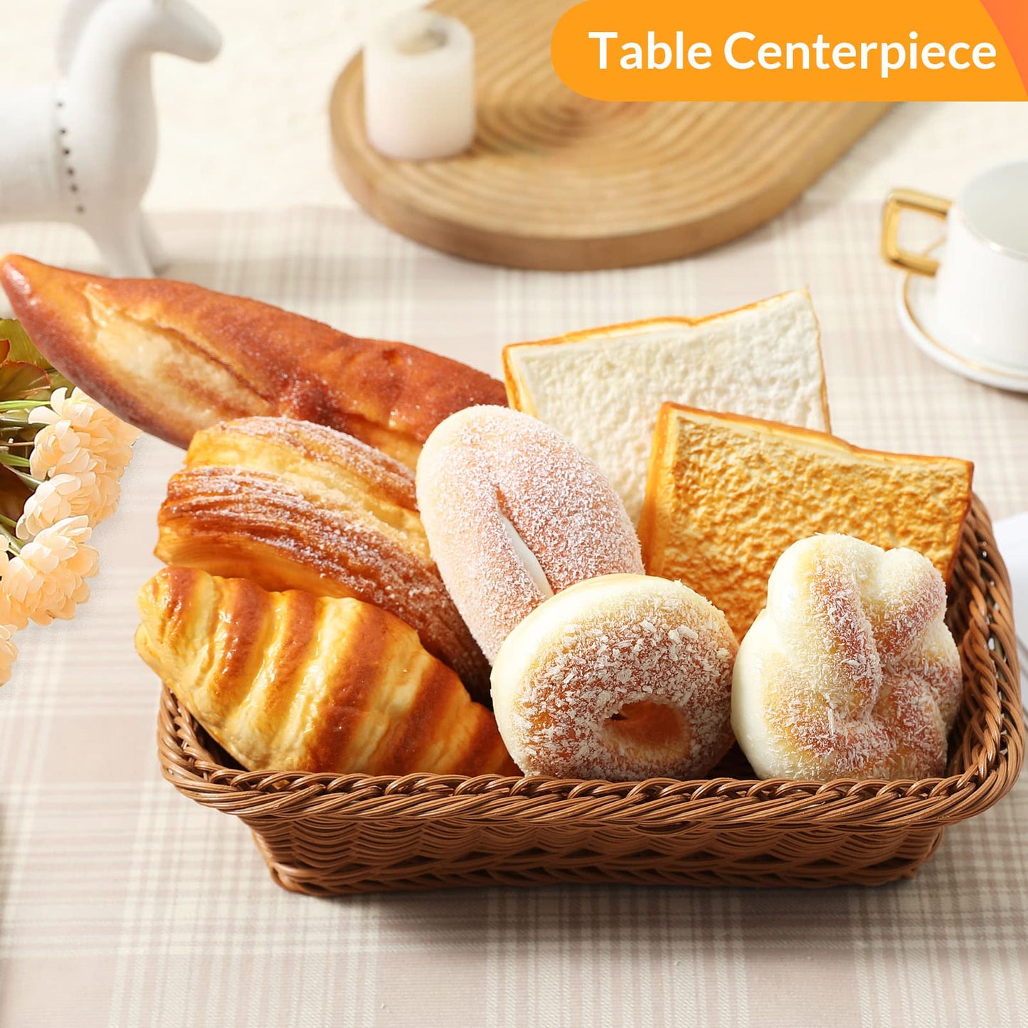 Joeabor 8pcs Artificial Bread Set – Realistic Fake Bread for Display & Decor