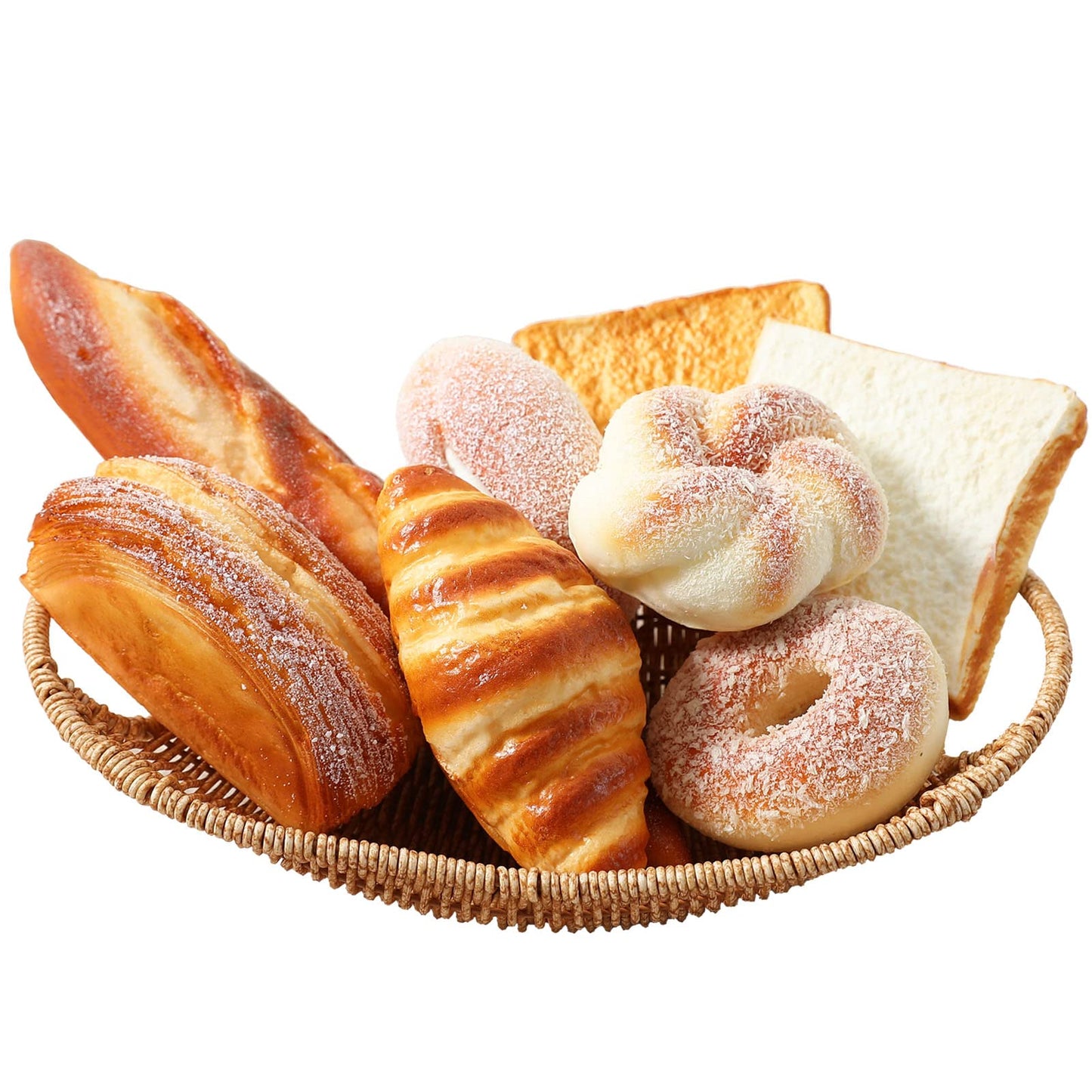 Joeabor 8pcs Artificial Bread Set – Realistic Fake Bread for Display & Decor