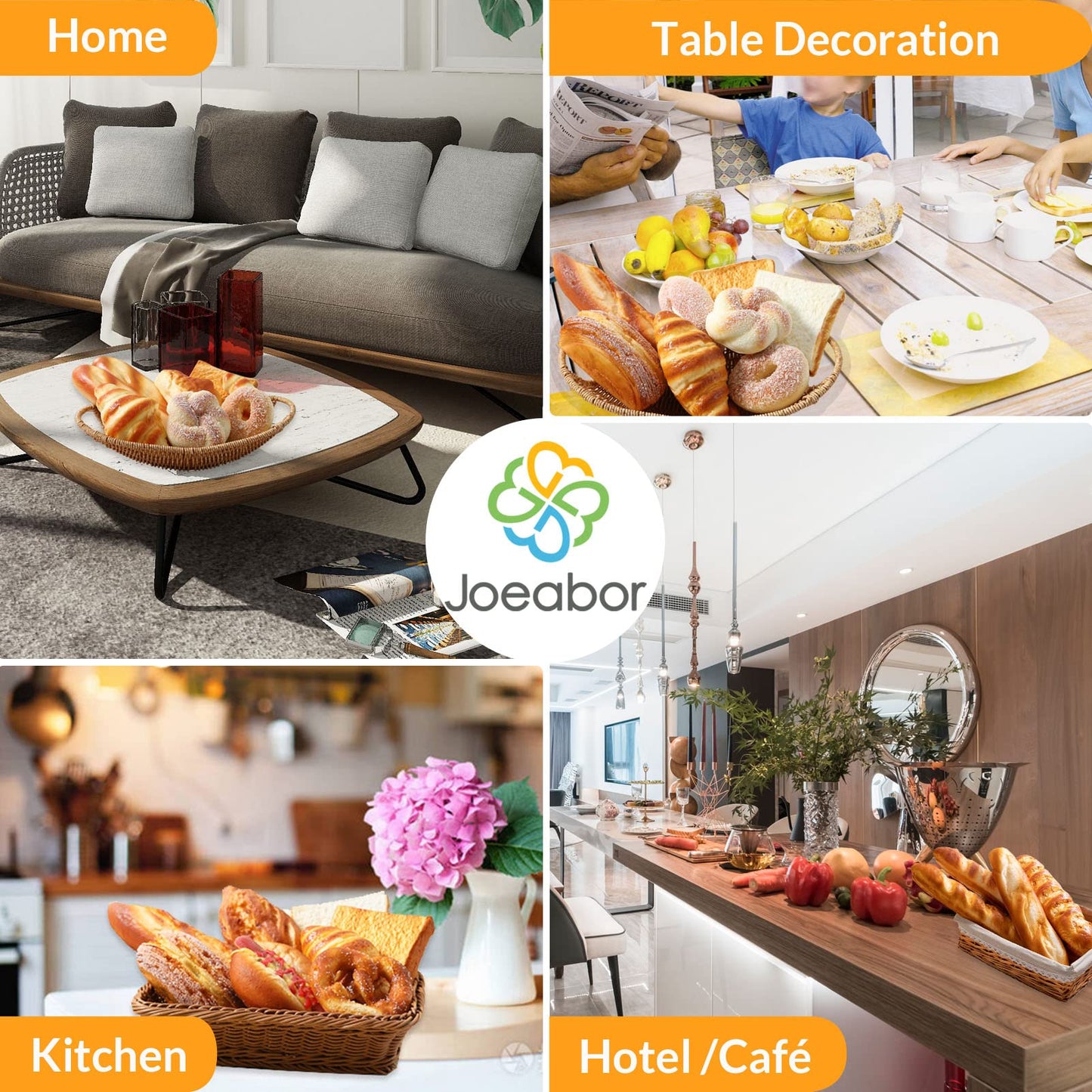 Joeabor 8pcs Artificial Bread Set – Realistic Fake Bread for Display & Decor
