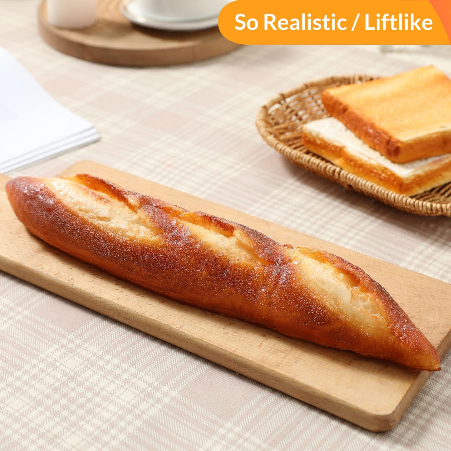 Joeabor 8pcs Artificial Bread Set – Realistic Fake Bread for Display & Decor
