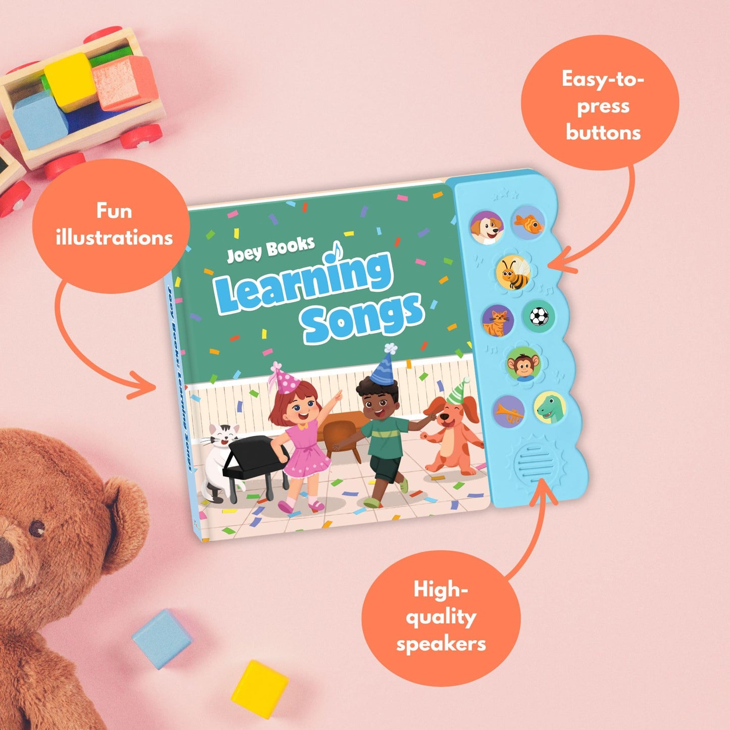 Joey Books: Learning Songs – Press and Play Nursery Rhymes Book