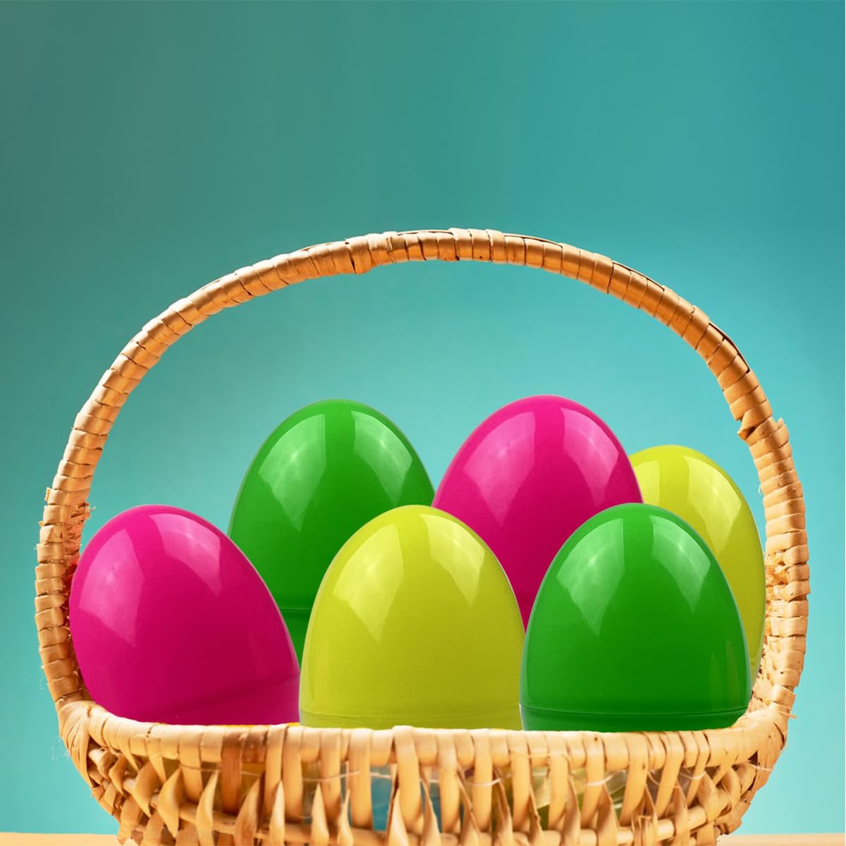 JoFAN 6 Pack Light-Up Bath Toy Easter Eggs – Jumbo Prefilled Plastic Eggs