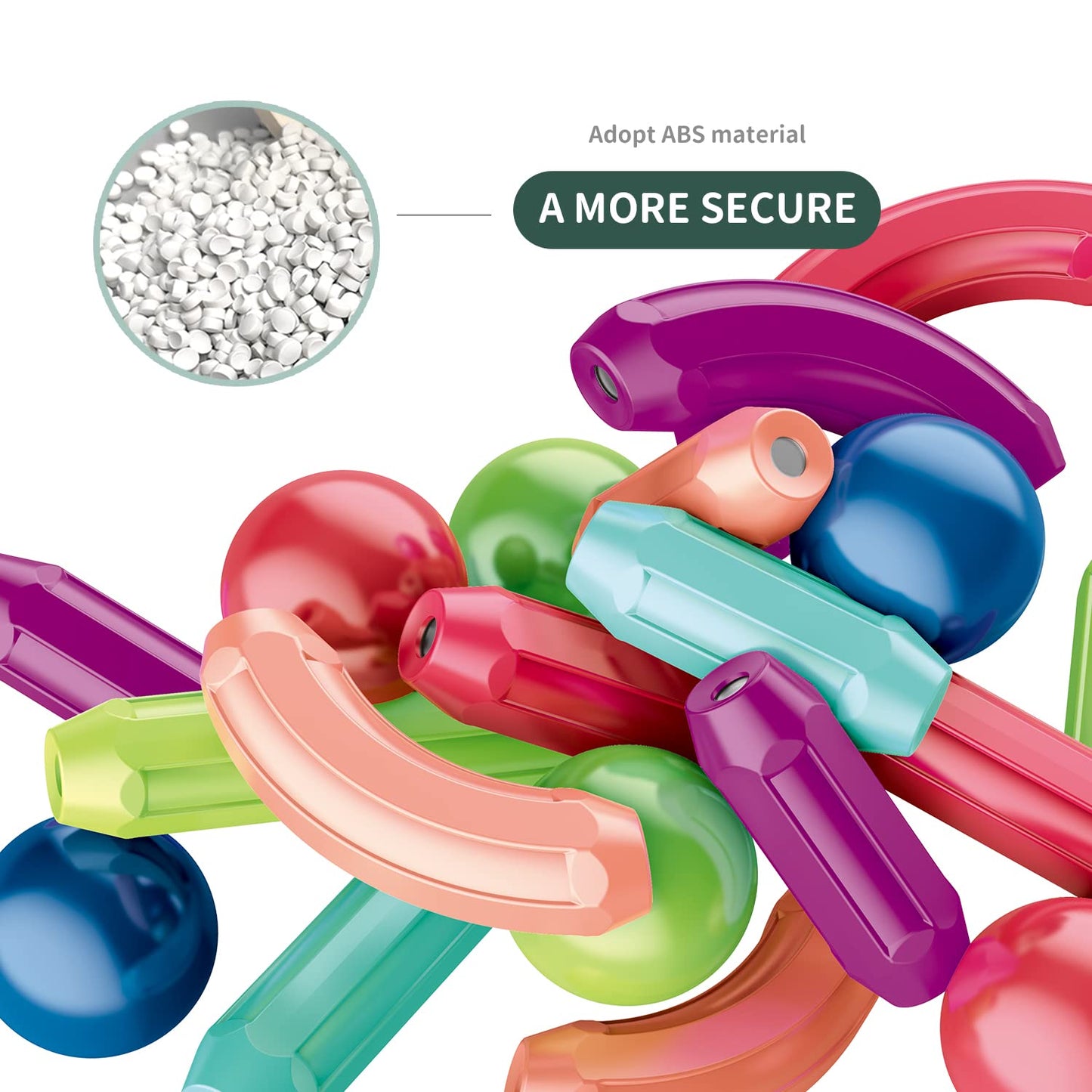 Jofarstep Magnetic Balls & Rods Set – Safe, Extra-Strong STEM Building Toys for Kids 3+ (42 pcs)