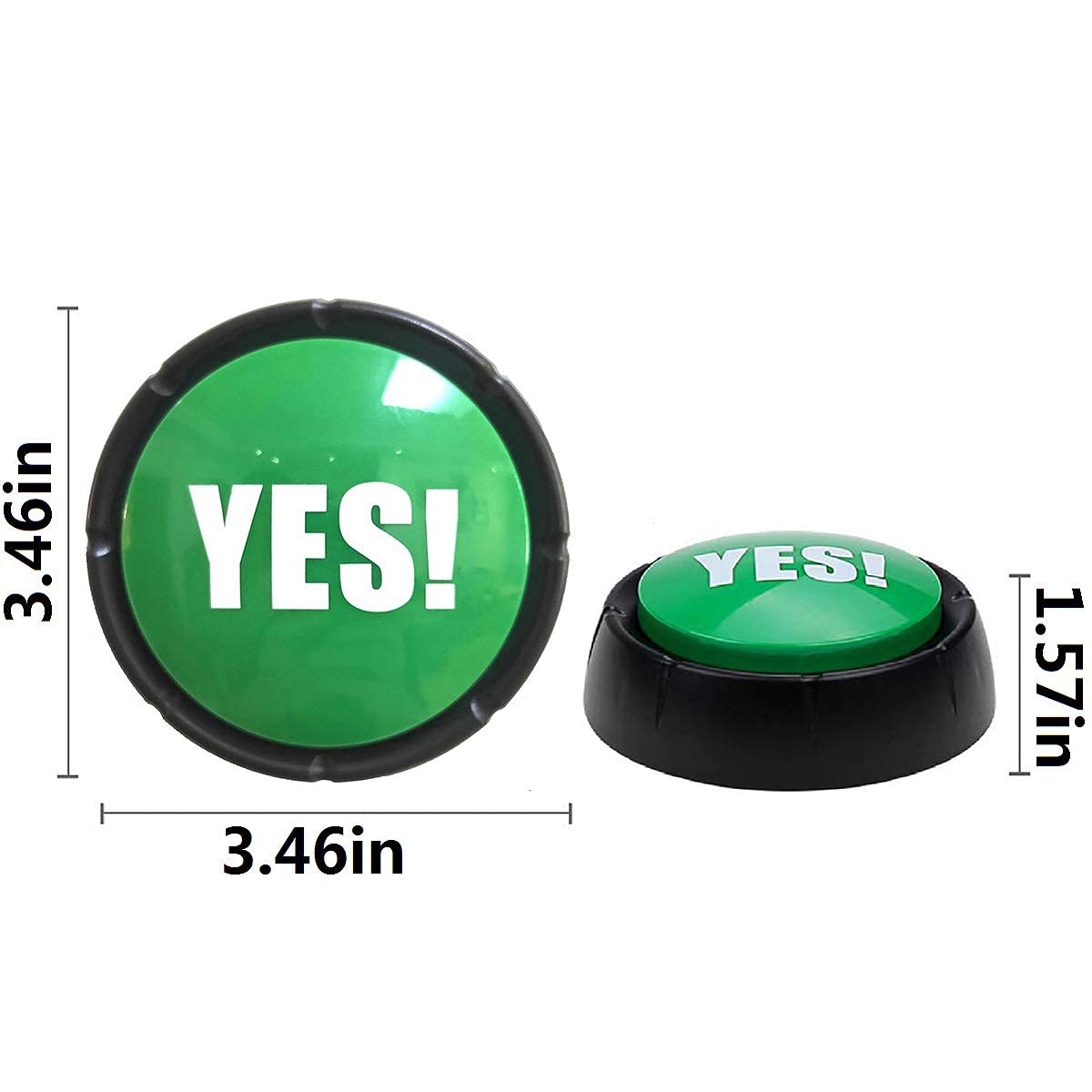 Joffreg YES Sound Button (Green) – Fun Yes Signal Gadget & Gag Gift