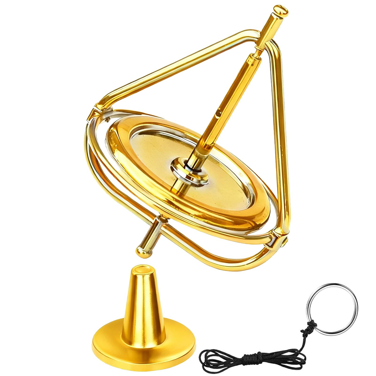 JOGEPEYO Gyroscope — Precision Metal Anti-Gravity Spinner Toy for Long-Lasting Spin