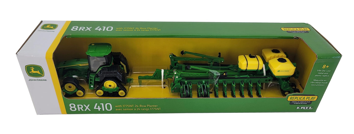 John Deere 1/64 8RX 410 with 1775NT 24-Row Planter Toy LP82766
