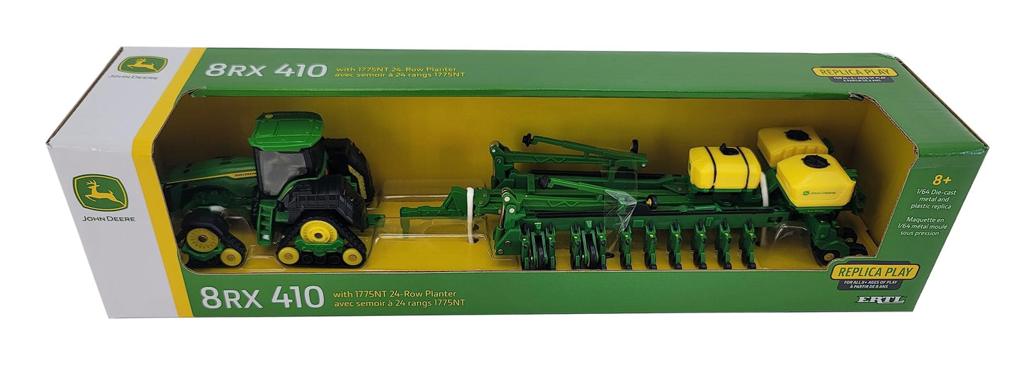 John Deere 1/64 8RX 410 with 1775NT 24-Row Planter Toy LP82766