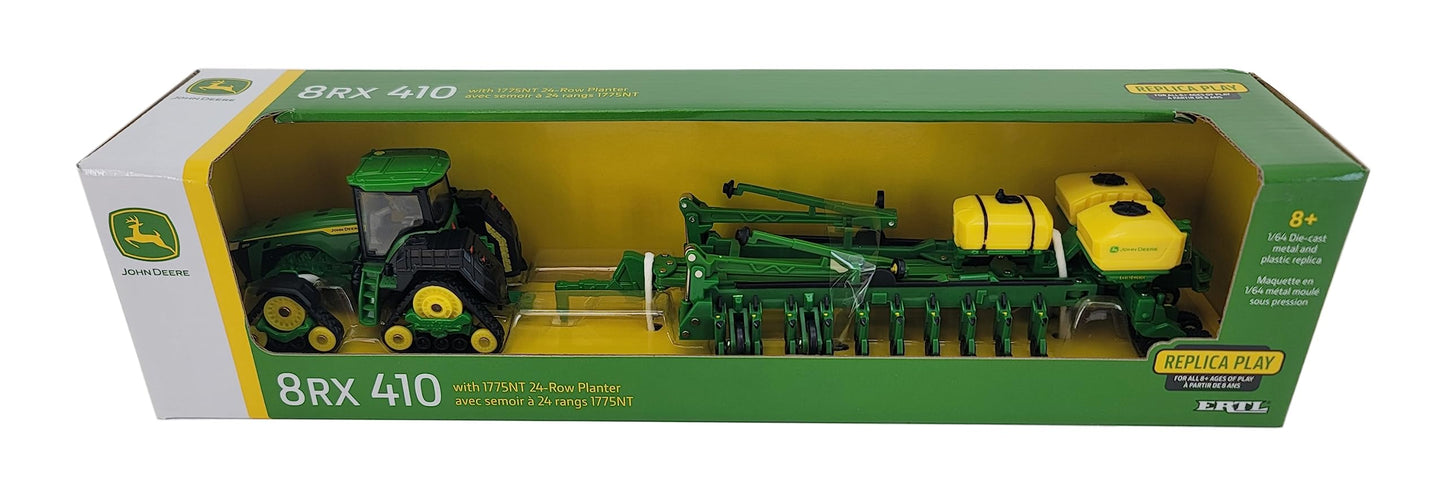John Deere 1/64 8RX 410 with 1775NT 24-Row Planter Toy LP82766