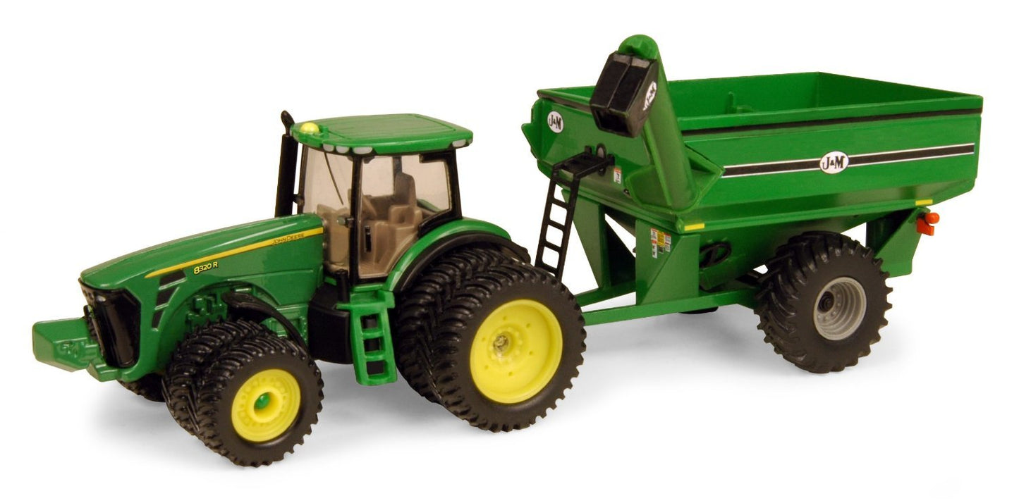 John Deere 1:64 Big Farm Tractor with J&M Grain Cart – Die-Cast Toy