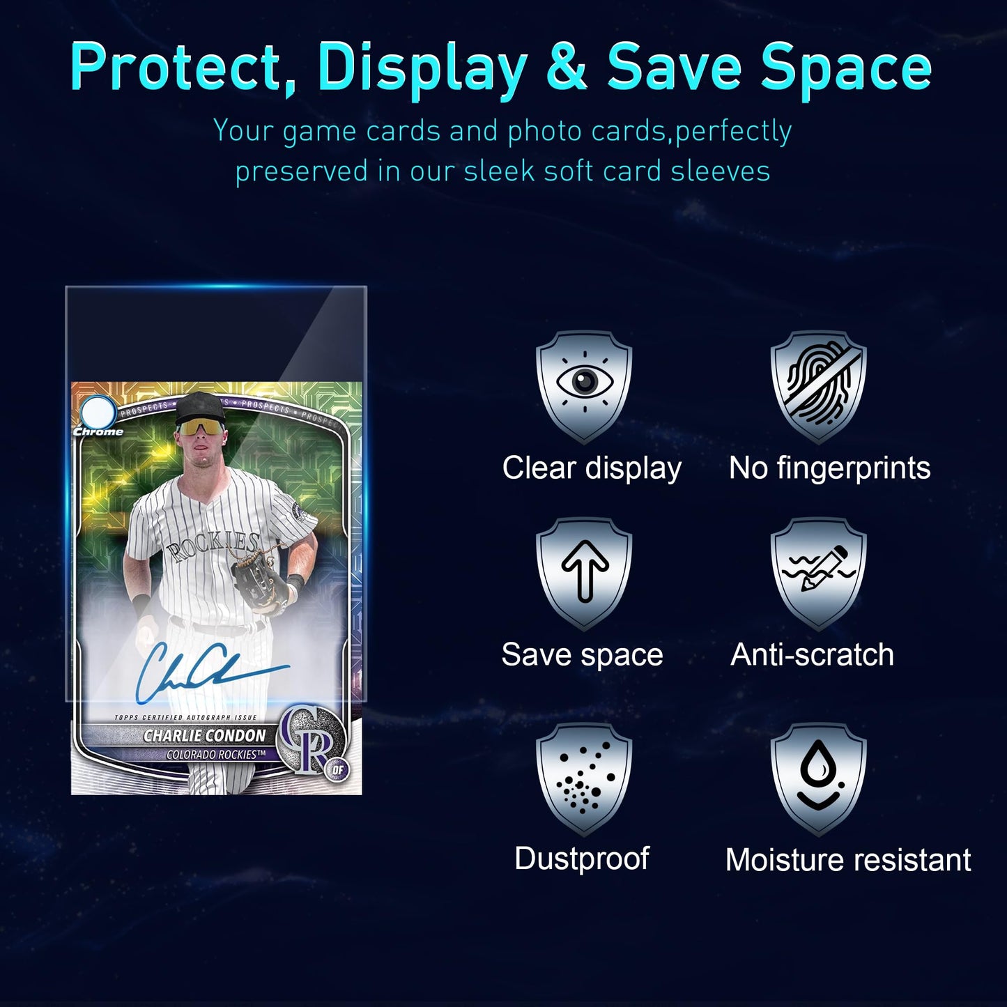 JohnBee 1000ct OPP Penny Card Sleeves – 2.5x3.5 Standard Trading Cards, Premium Toploader Inner