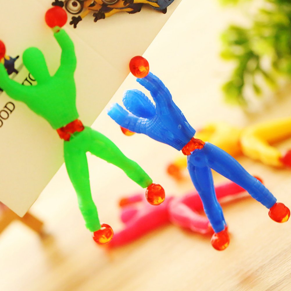 JOHOUSE Sticky Wall Climbers – 24-Pack Nostalgic 90s Toy for Parties & Sensory Play
