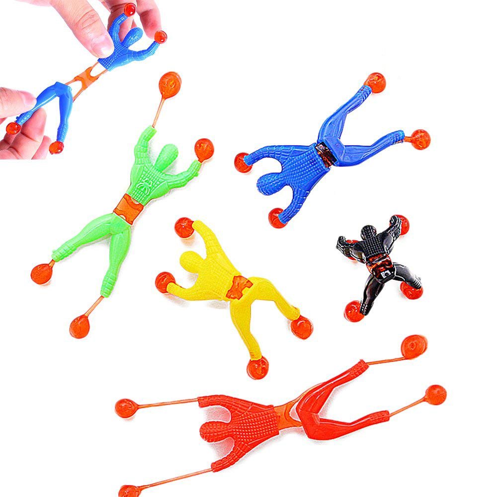 JOHOUSE Sticky Wall Climbers – 24-Pack Nostalgic 90s Toy for Parties & Sensory Play