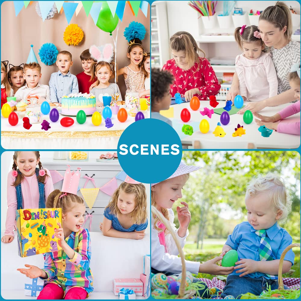 JOICEE 24pcs Dinosaur Squishy Egg Set – Prefilled Easter Eggs for Kids