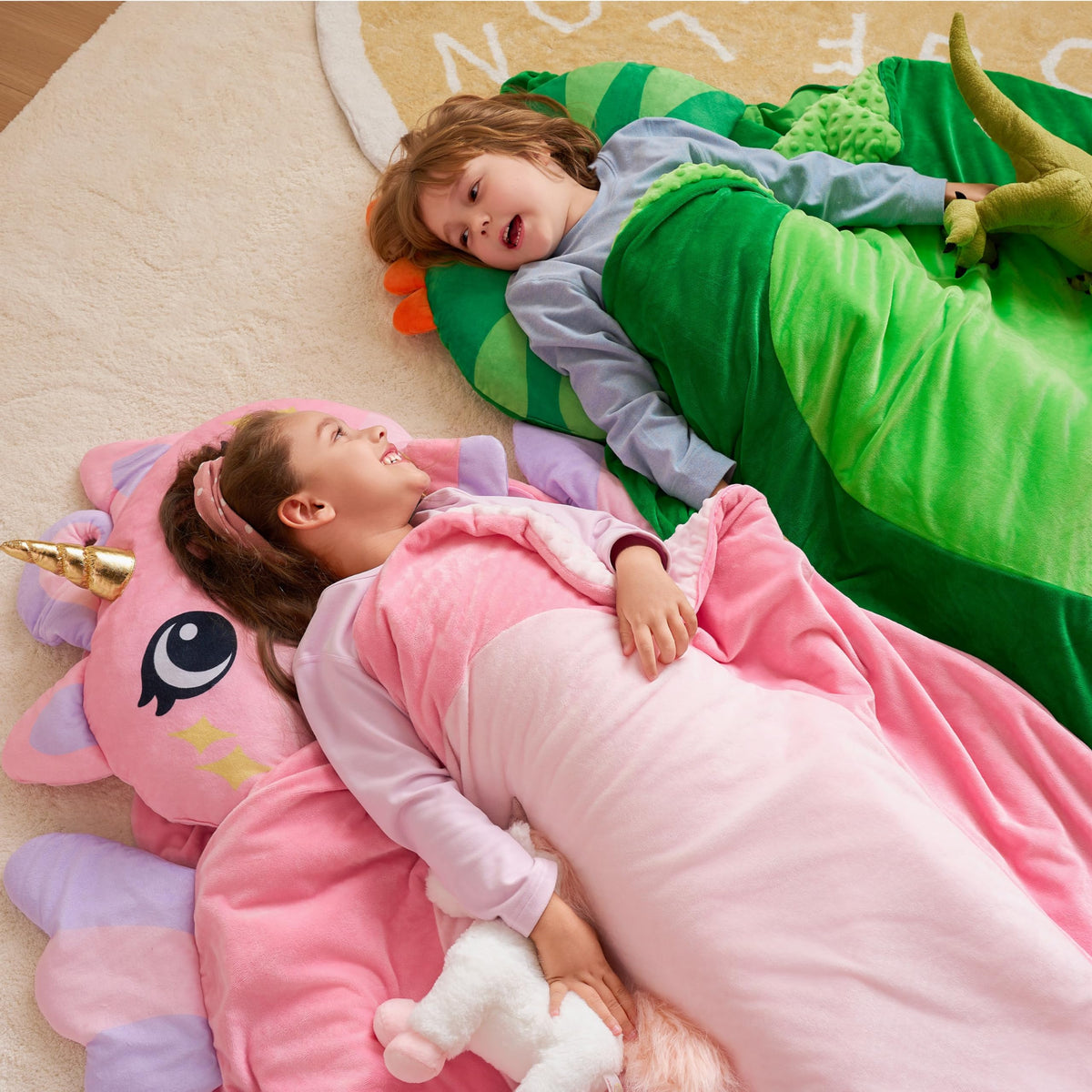 Joiedomi Kids Sleeping Bag Nap Mat – 60 x 39 in, Pillow & Blanket, Unicorn