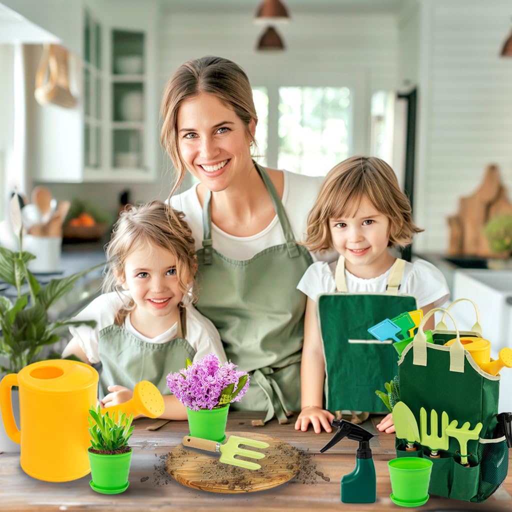 JOI MEW Kids Gardening Tools Set — Wooden-Handle Rake, Trowel & More