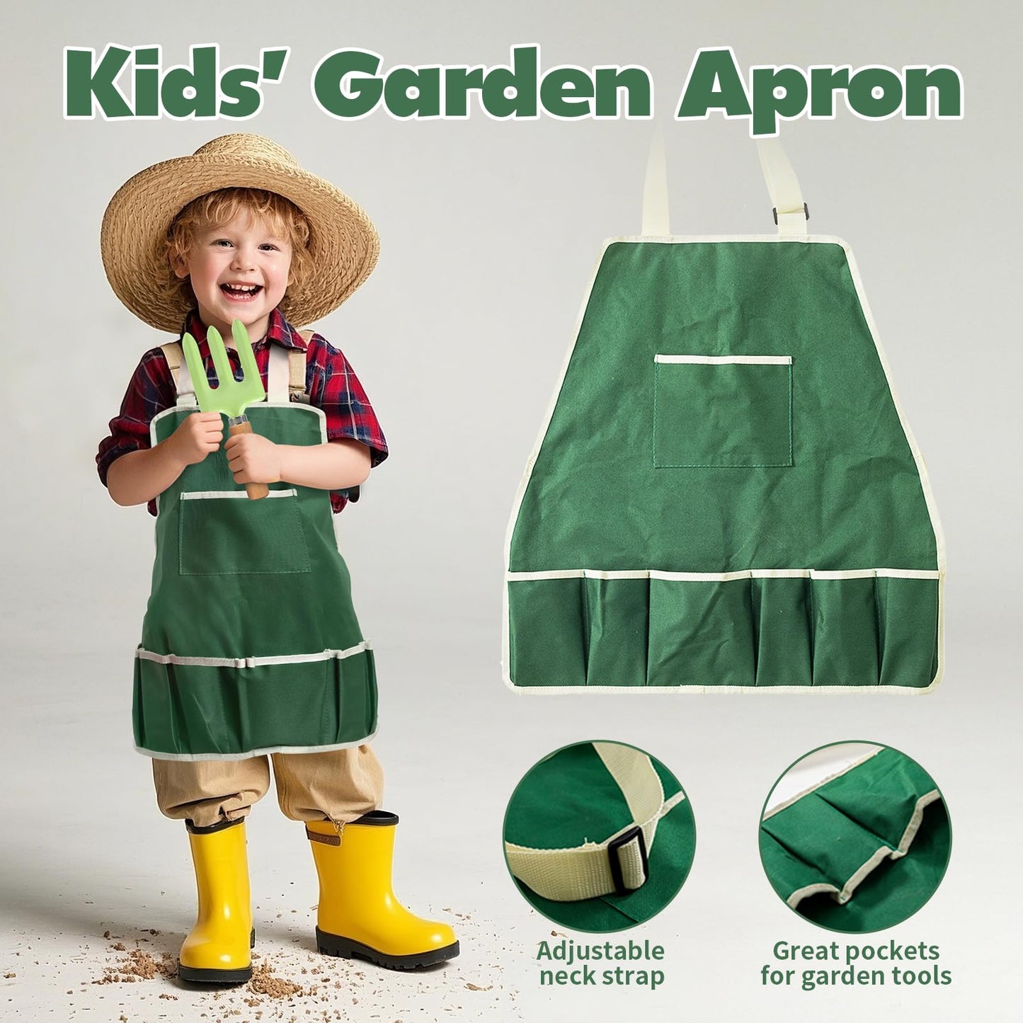 JOI MEW Kids Gardening Tools Set — Wooden-Handle Rake, Trowel & More
