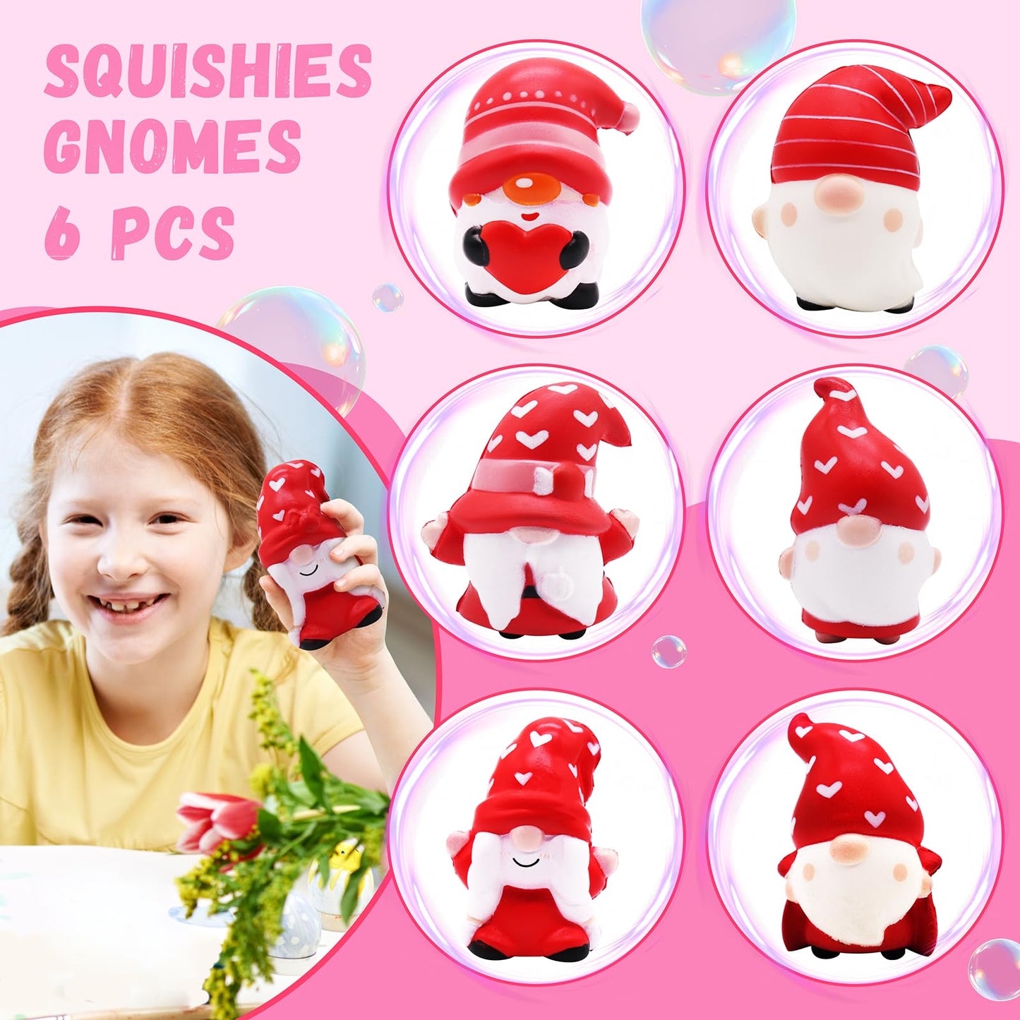 JOINBO Christmas Gnome Squishies – 6-Pack Slow Rising Stress Relief Toys for Kids