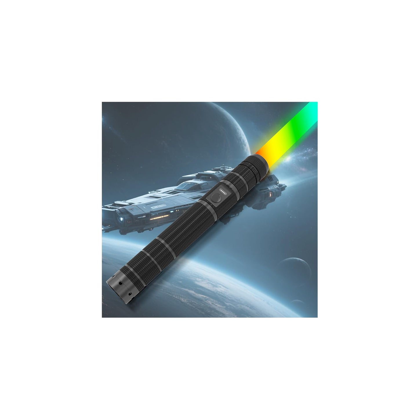 JOINBO Light Up Saber with Metal Hilt — 24.5-Inch LED Sword for Kids and Adults, Galaxy War Cosplay Prop
