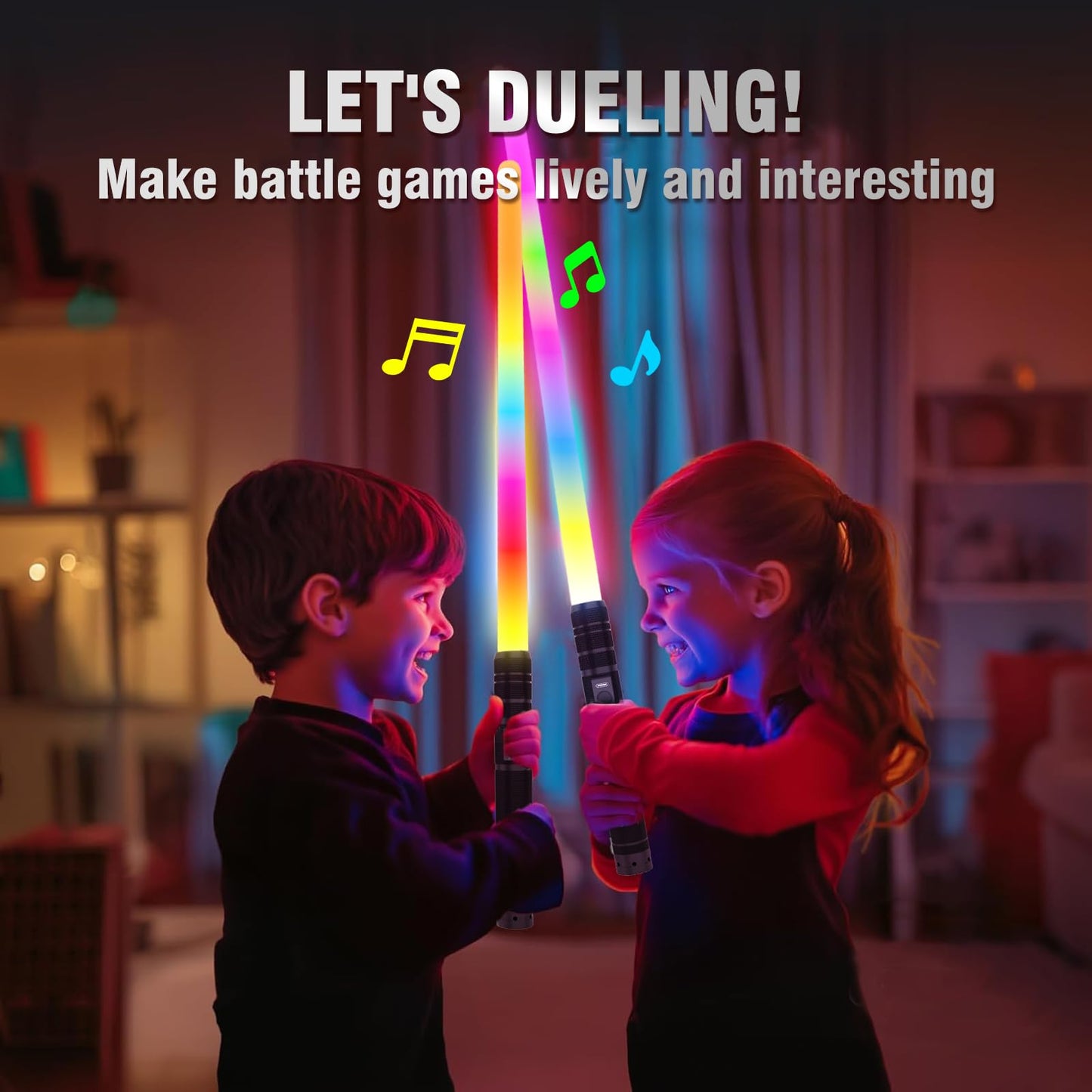 JOINBO Light Up Saber with Metal Hilt — 24.5-Inch LED Sword for Kids and Adults, Galaxy War Cosplay Prop