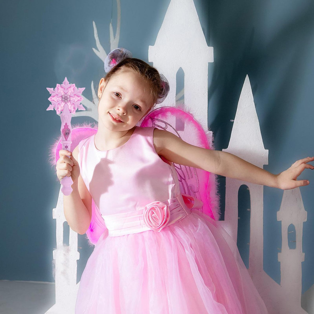 JOINPAYA Snowflake Wand Pink – Light Up Glow Wand for Parties & Cosplay