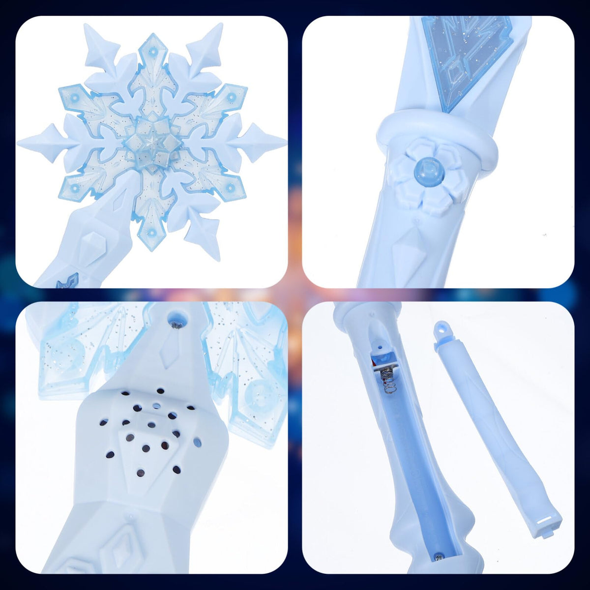 JOINPAYA Snowflake Wand — Light-Up Princess Glow Wand for Christmas & Halloween