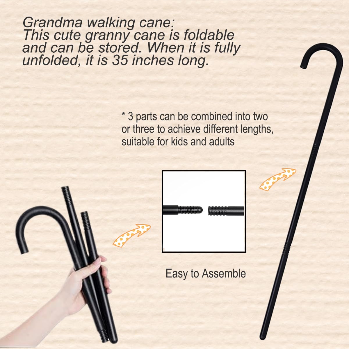 Joizomou Old Lady Costume Set — Grandma Wig & Accessories for Halloween