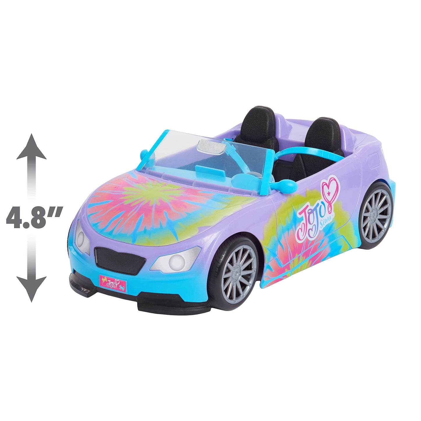 JoJo Siwa California Cruiser Doll Car – Rainbow Tie-Dye, Seats 2 Dolls