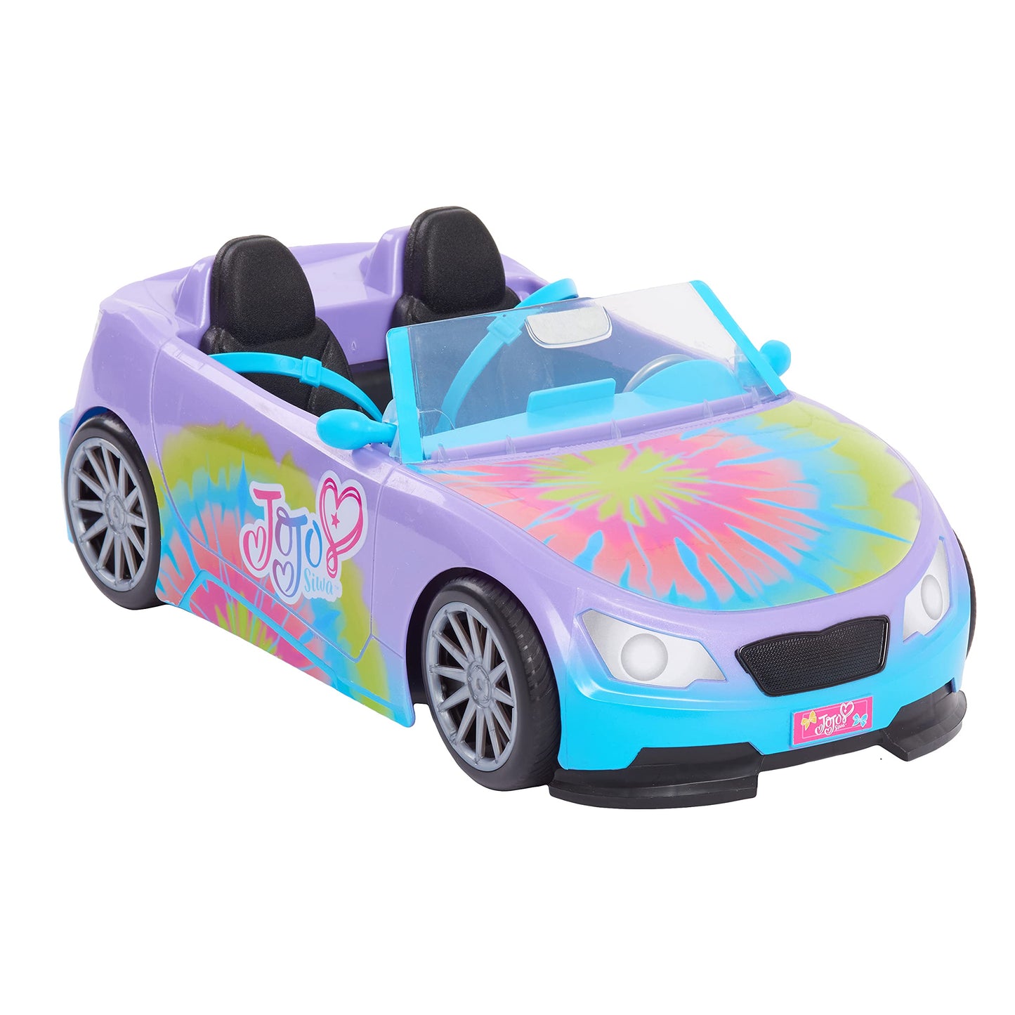 JoJo Siwa California Cruiser Doll Car – Rainbow Tie-Dye, Seats 2 Dolls