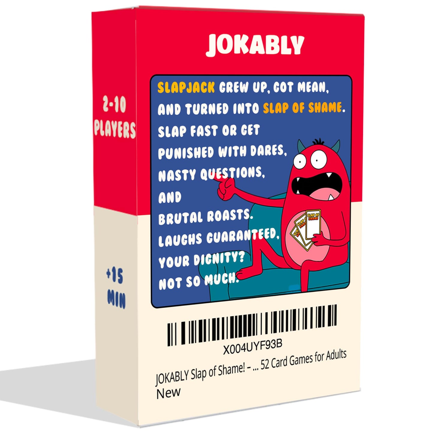 JOKABLY Slap of Shame – Slapjack-Style Party Card Game for Adults | 2+ Players | 52 Cards