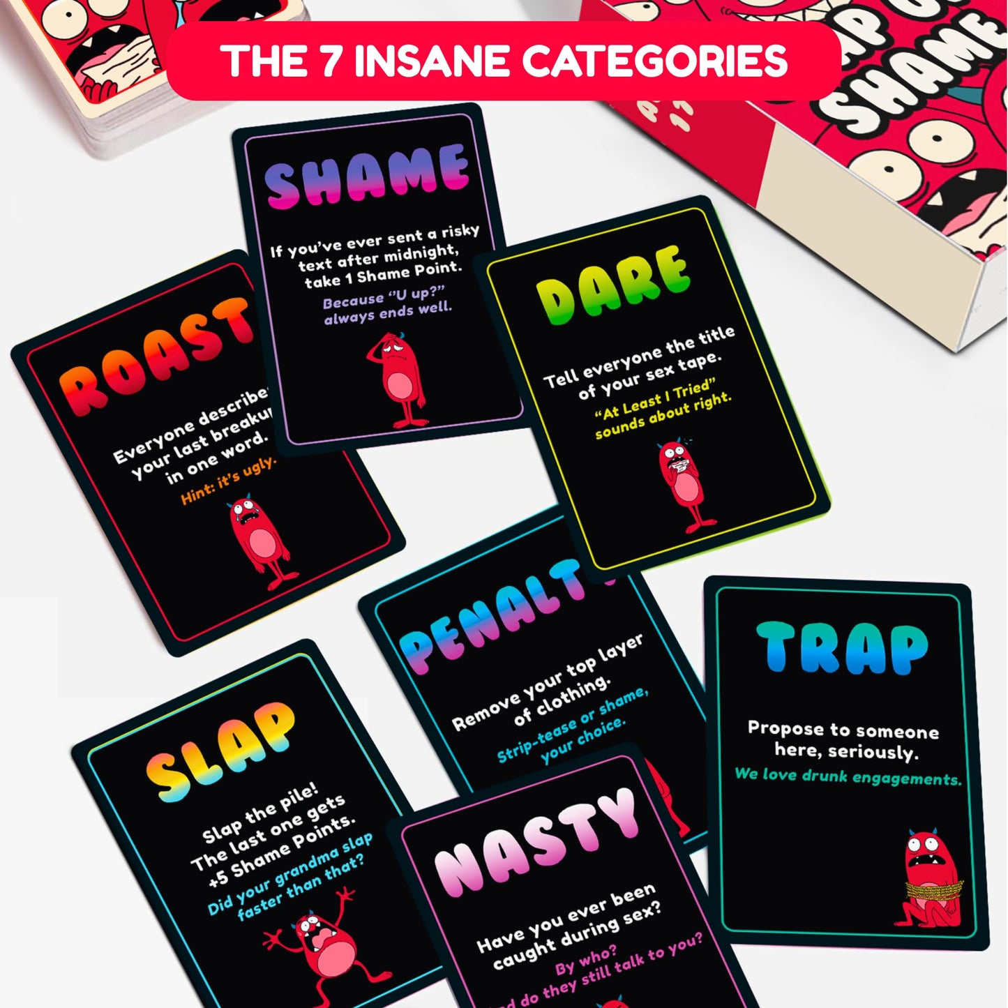 JOKABLY Slap of Shame – Slapjack-Style Party Card Game for Adults | 2+ Players | 52 Cards