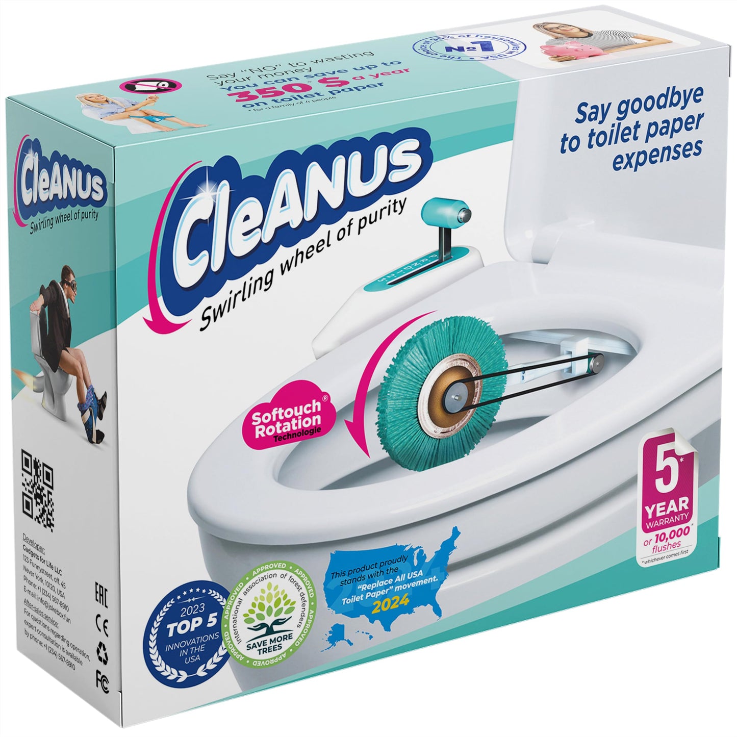 Jokebox Cleanus Prank Gift Box | Real-Looking Empty Gag Box for Surprises