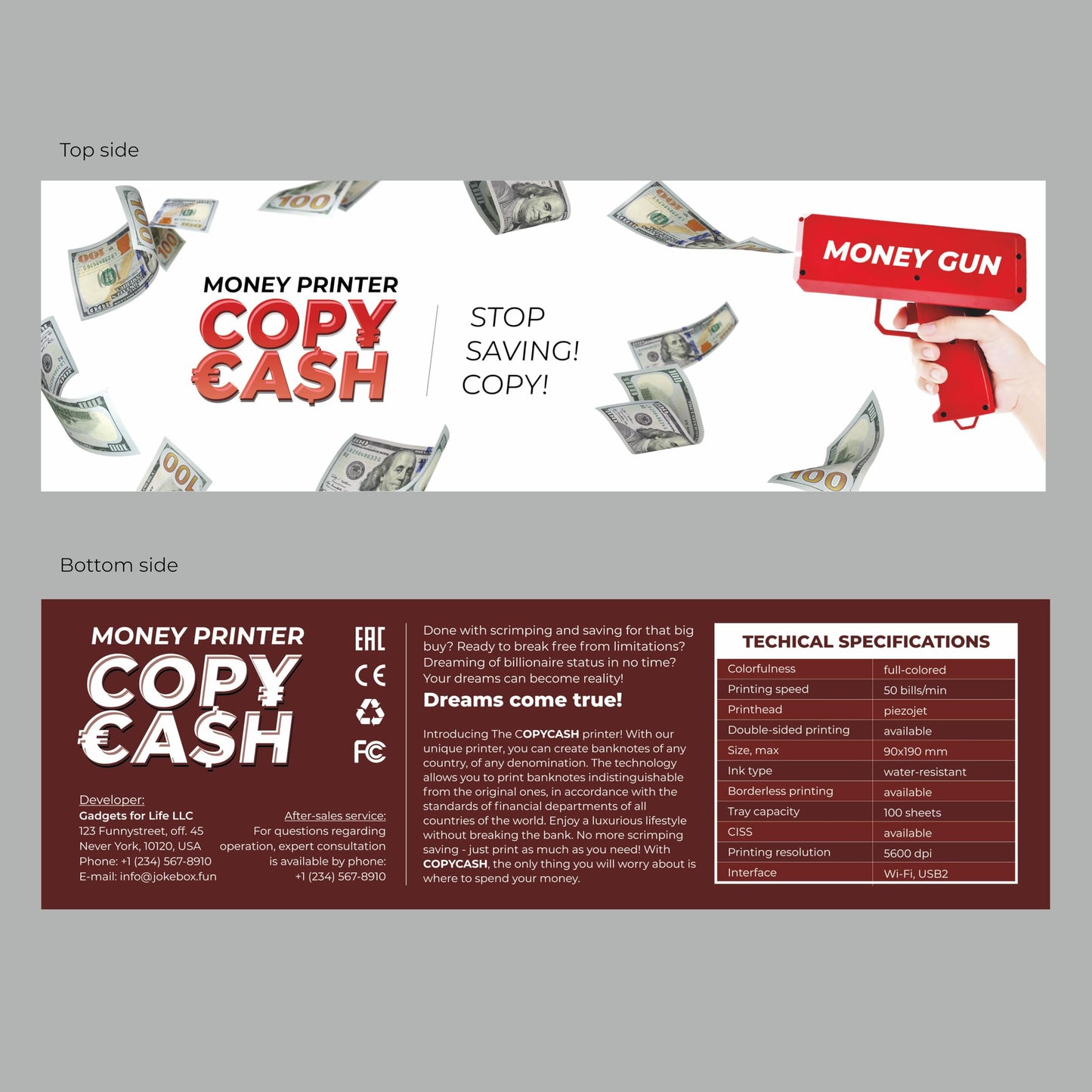 Jokebox CopyCash Prank Gift Box – Hilarious Empty Gift Box for Real Presents
