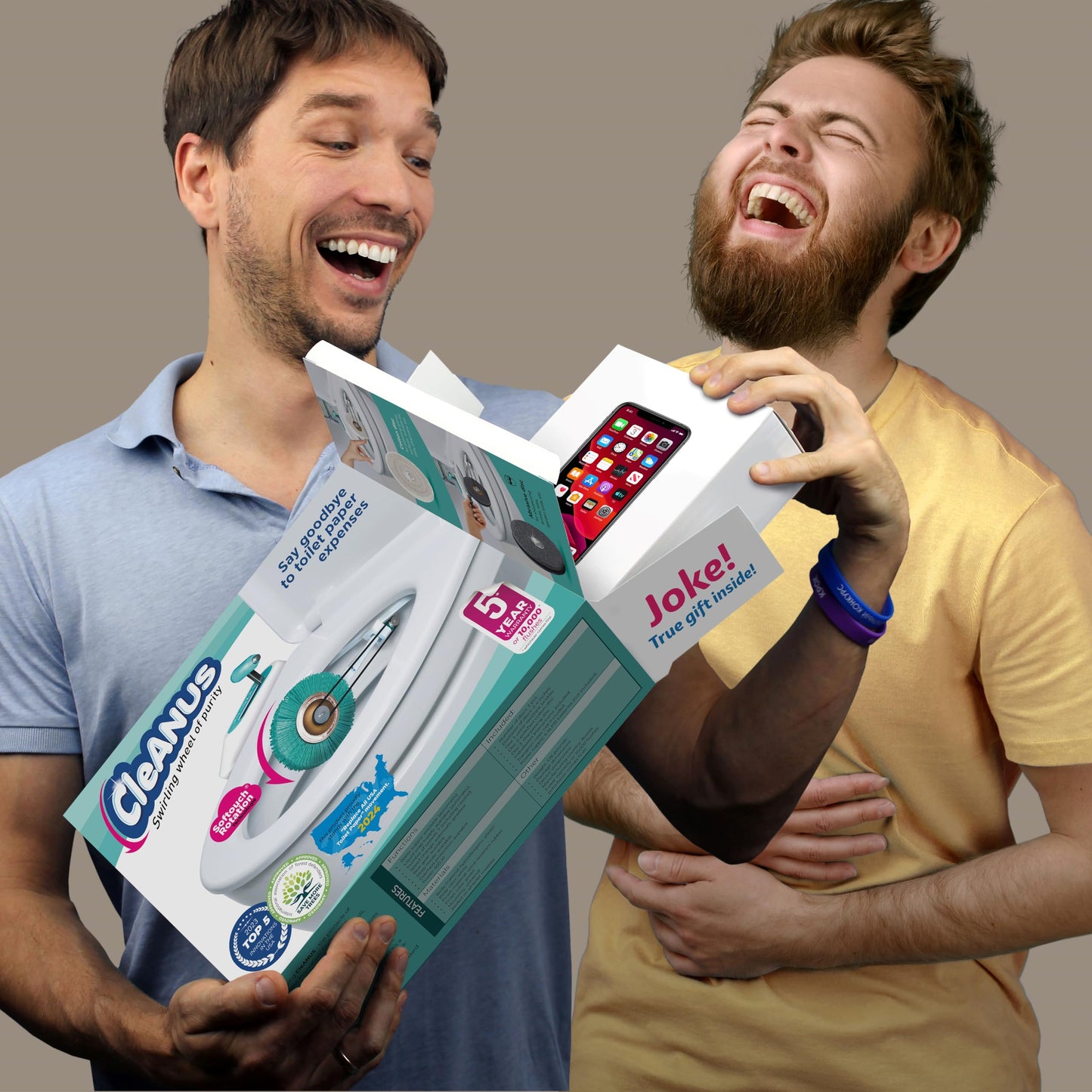 Jokebox Cleanus Prank Gift Box | Real-Looking Empty Gag Box for Surprises
