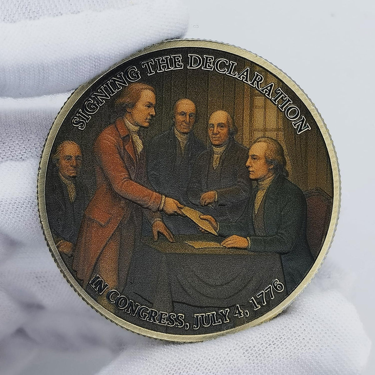 Jokimu 250th US Independence Challenge Coin 1776-2026 – Declaration Signing Tribute