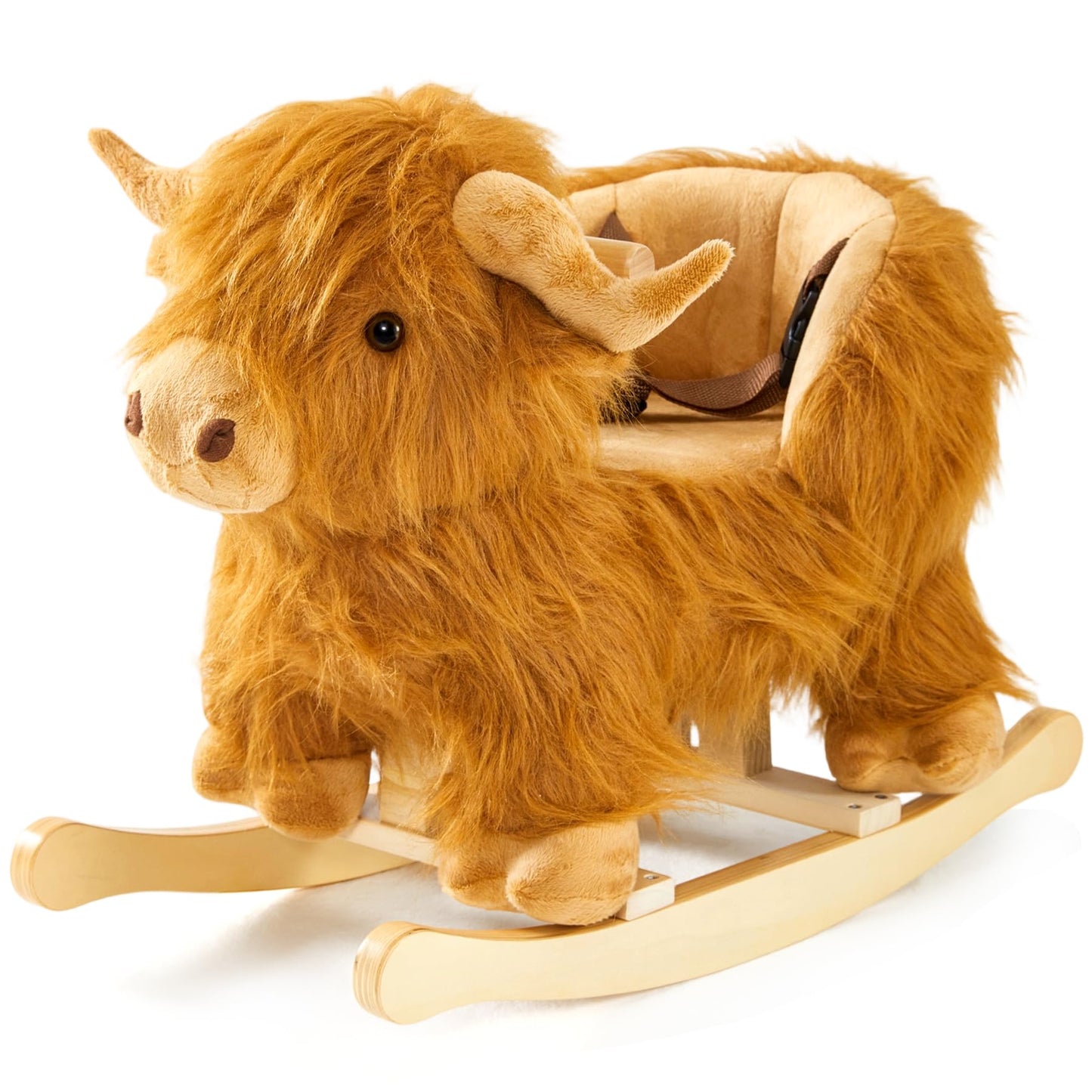 JOLIE VALLÉE TOYS & HOME – Highlander Cattle Wooden Baby Rocking Horse for Toddlers