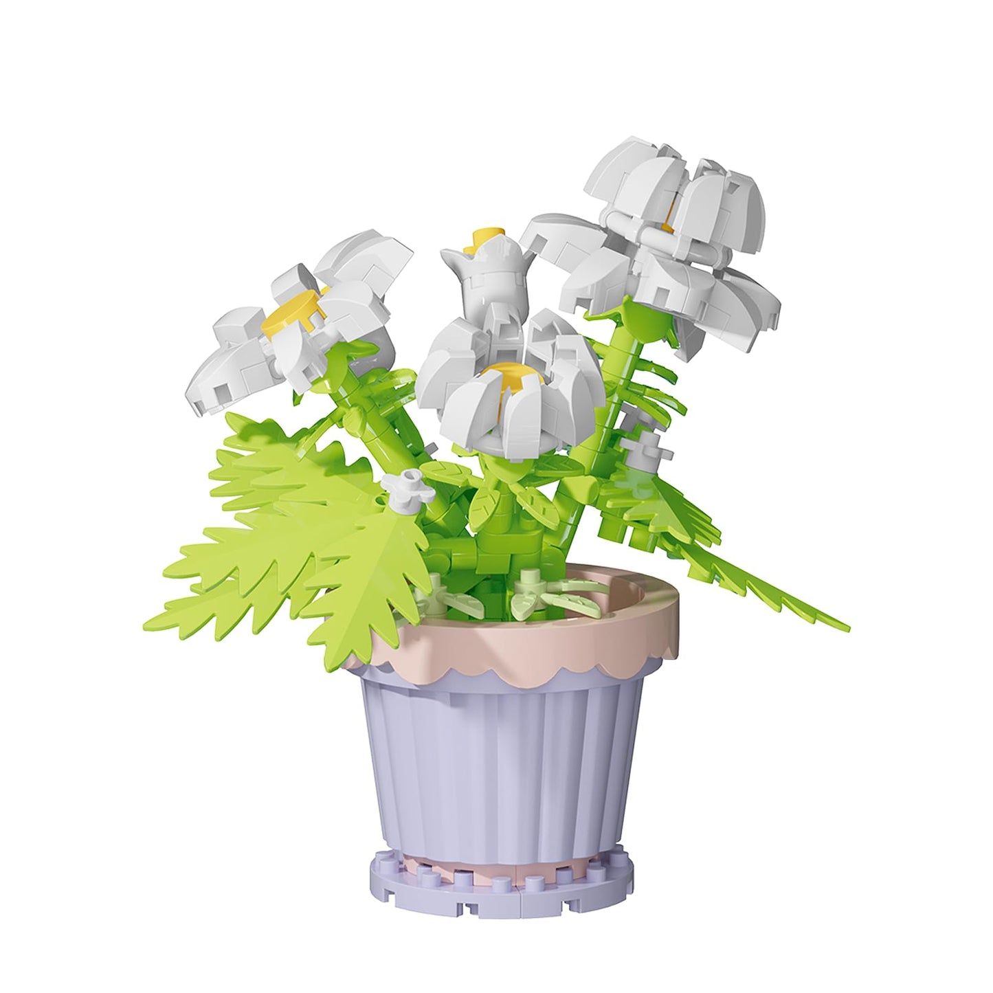 Jollcnoia Daisy Mini Flower Potted Plant Bonsai Building Blocks | Botanical DIY Toy