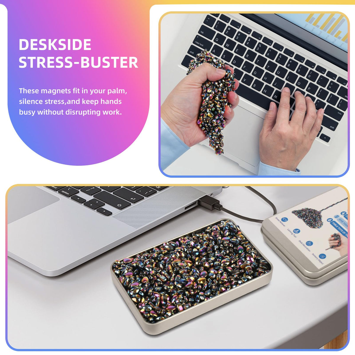 Jollicube 550pcs Desk Fidget Toys for Adults – Stress Relief & Sensory Play for Focus & Creativity