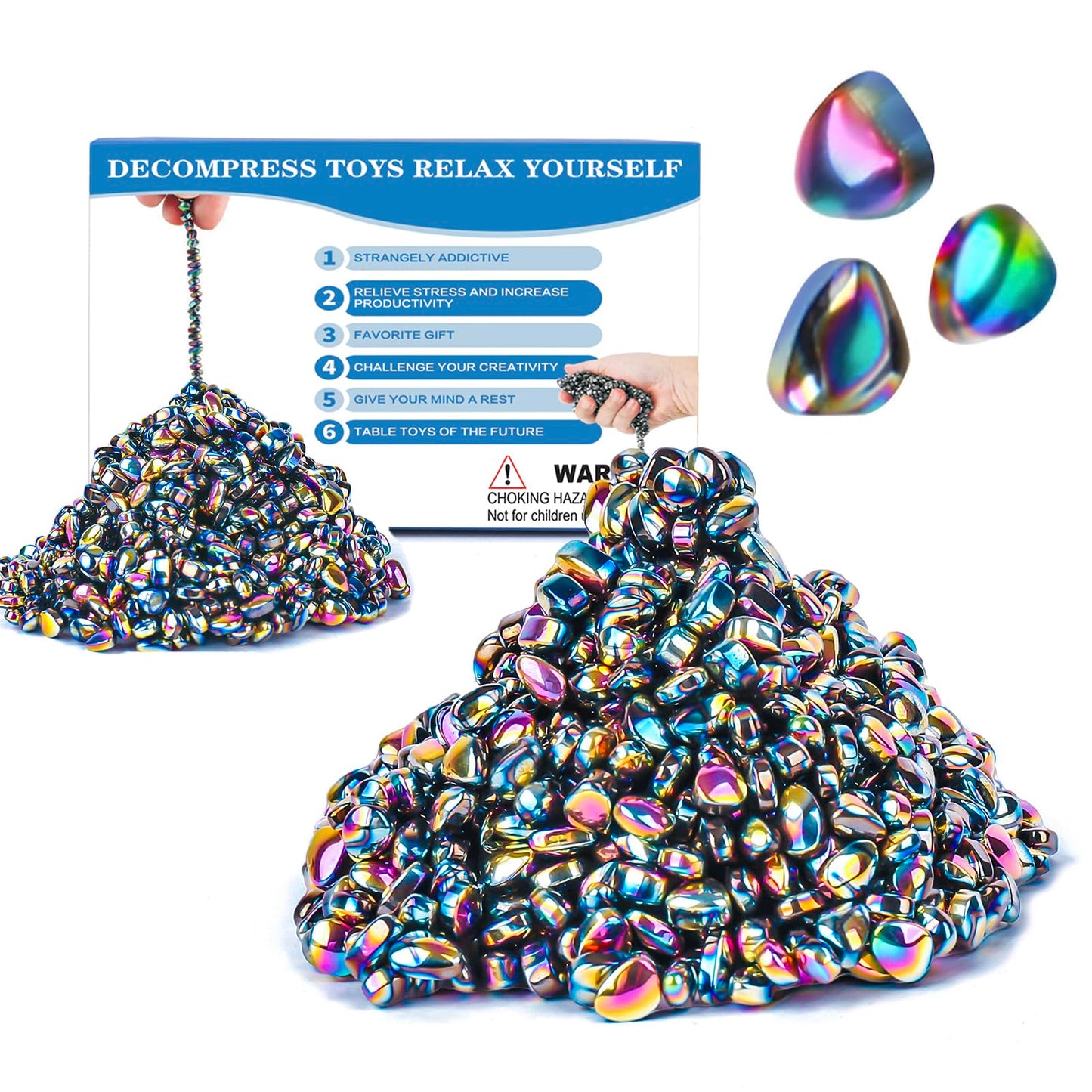 Jollicube 550pcs Desk Fidget Toys for Adults – Stress Relief & Sensory Play for Focus & Creativity