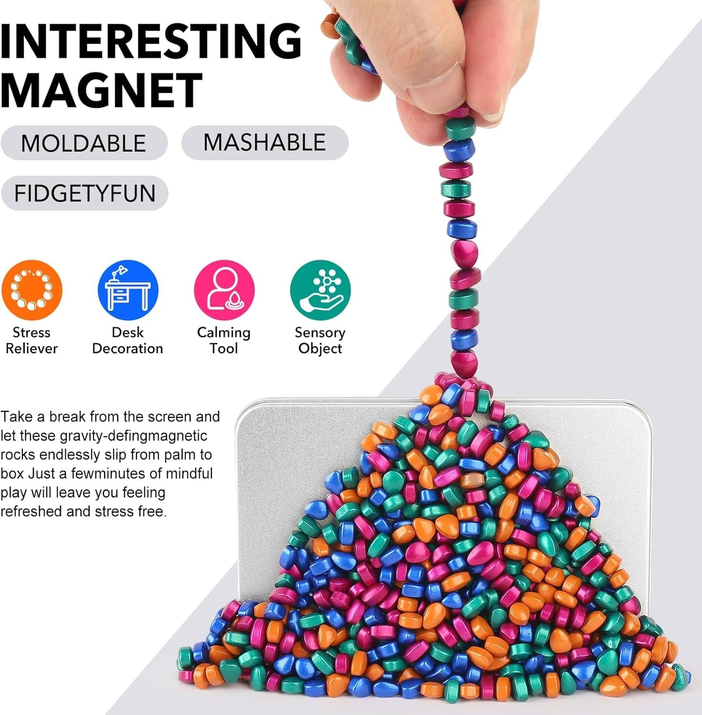 Jollicube 350pcs Fidget Toys for Adults – Desk Stress Relief & Office Focus Gift Pack