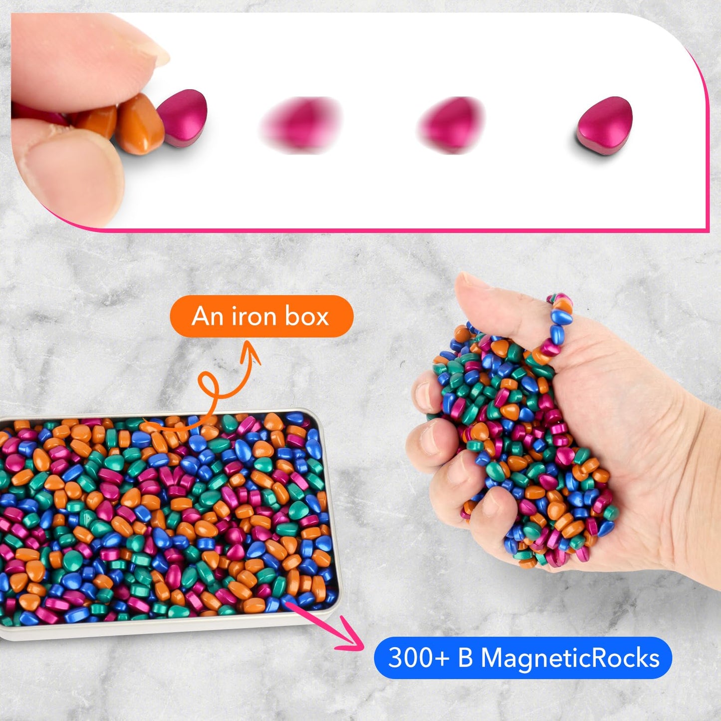 Jollicube 350pcs Fidget Toys for Adults – Desk Stress Relief & Office Focus Gift Pack